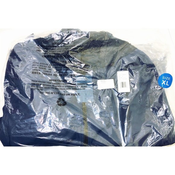 Cole Haan Mens Navy Blue Full Zip Hooded Soft Shell Windbreaker Jacket Sz XL NWT - Picture 7 of 13